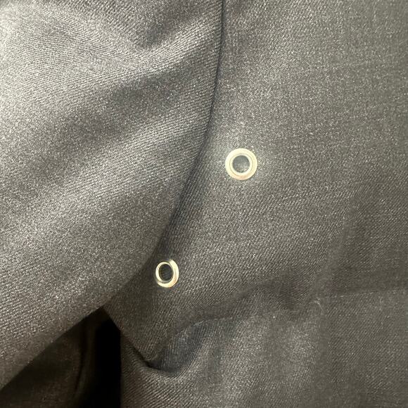 The Kooples Gray Down Jacket Lambskin Trim & Fur Hood, Small - Picture 11 of 13